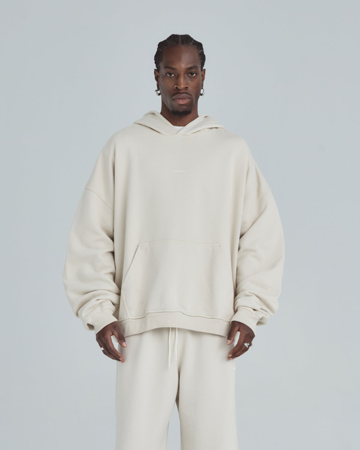 Line Basic Hoodie Cream