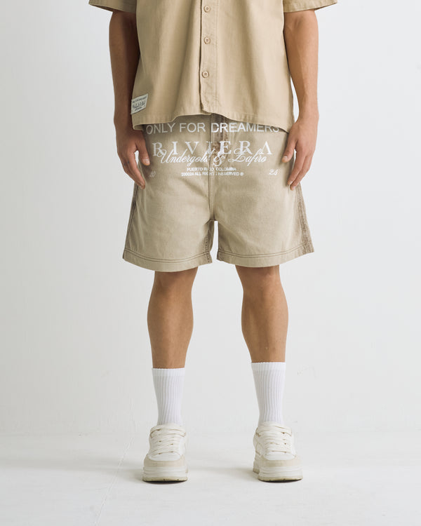 Riviera Basic Bermuda Shorts Cream