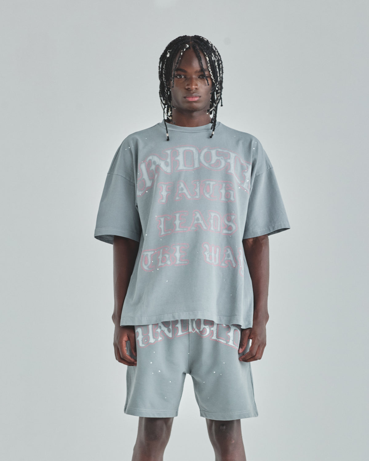 Act 1 Faith Boxy Fit Tshirt Light Gray