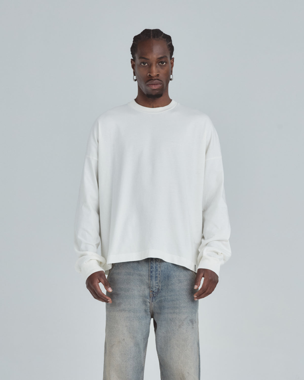 Line Basic Long Sleeve Tshirt White
