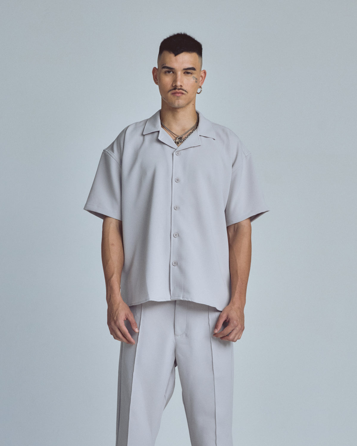 Basics Short Sleeve Shirt Gray