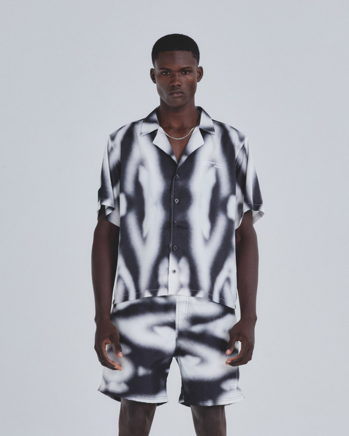 Basics Undergold Studio Silk Shirt Blur Pattern