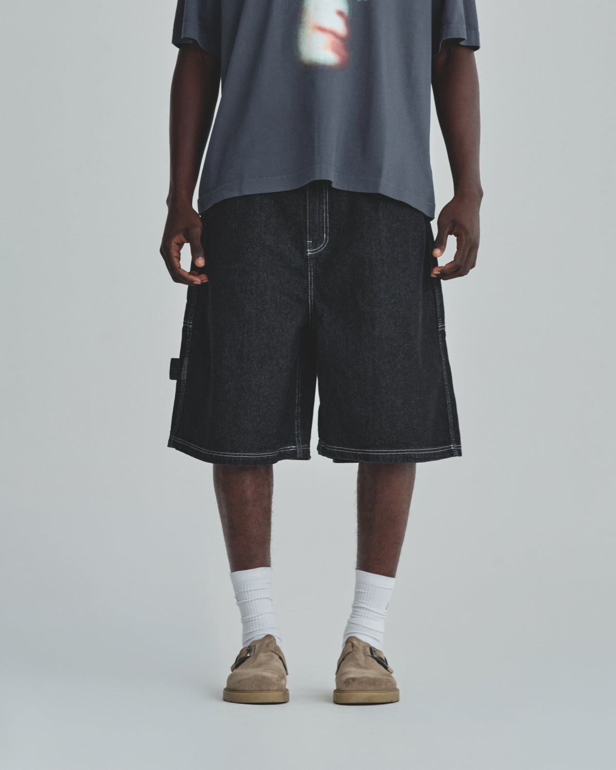 Basics UNDGLD Denim Jort Black