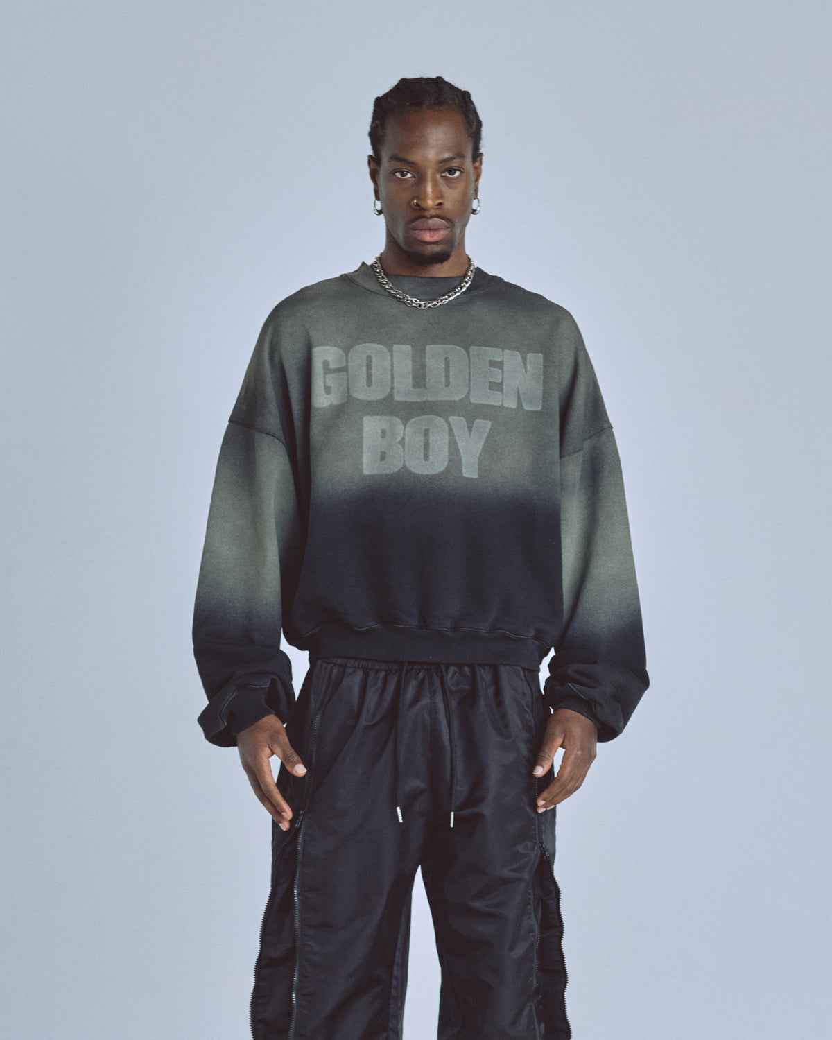 Golden Heritage Golden Boy Boxy Fit Crewneck Faded Black