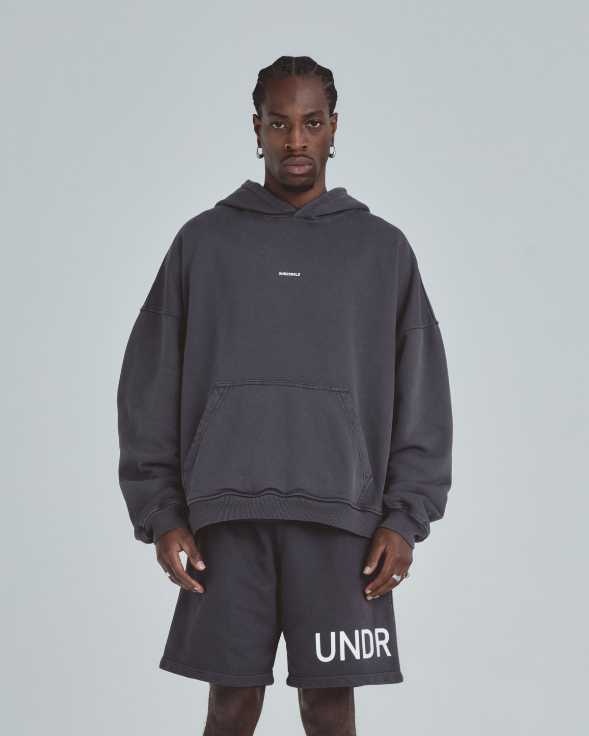 Line Basic Hoodie Dark Gray