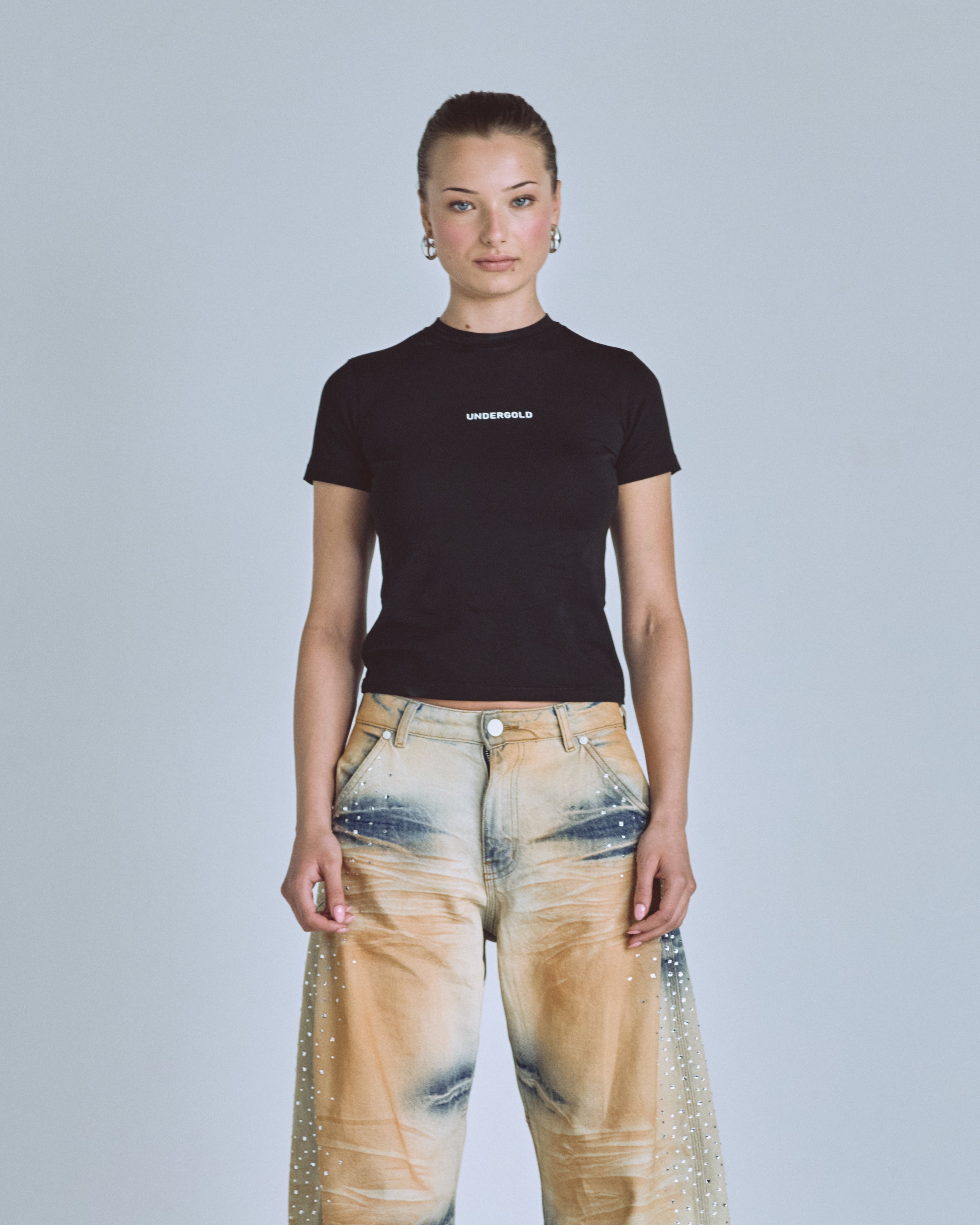 Basics UNDERGOLD Long Baby Tee Black