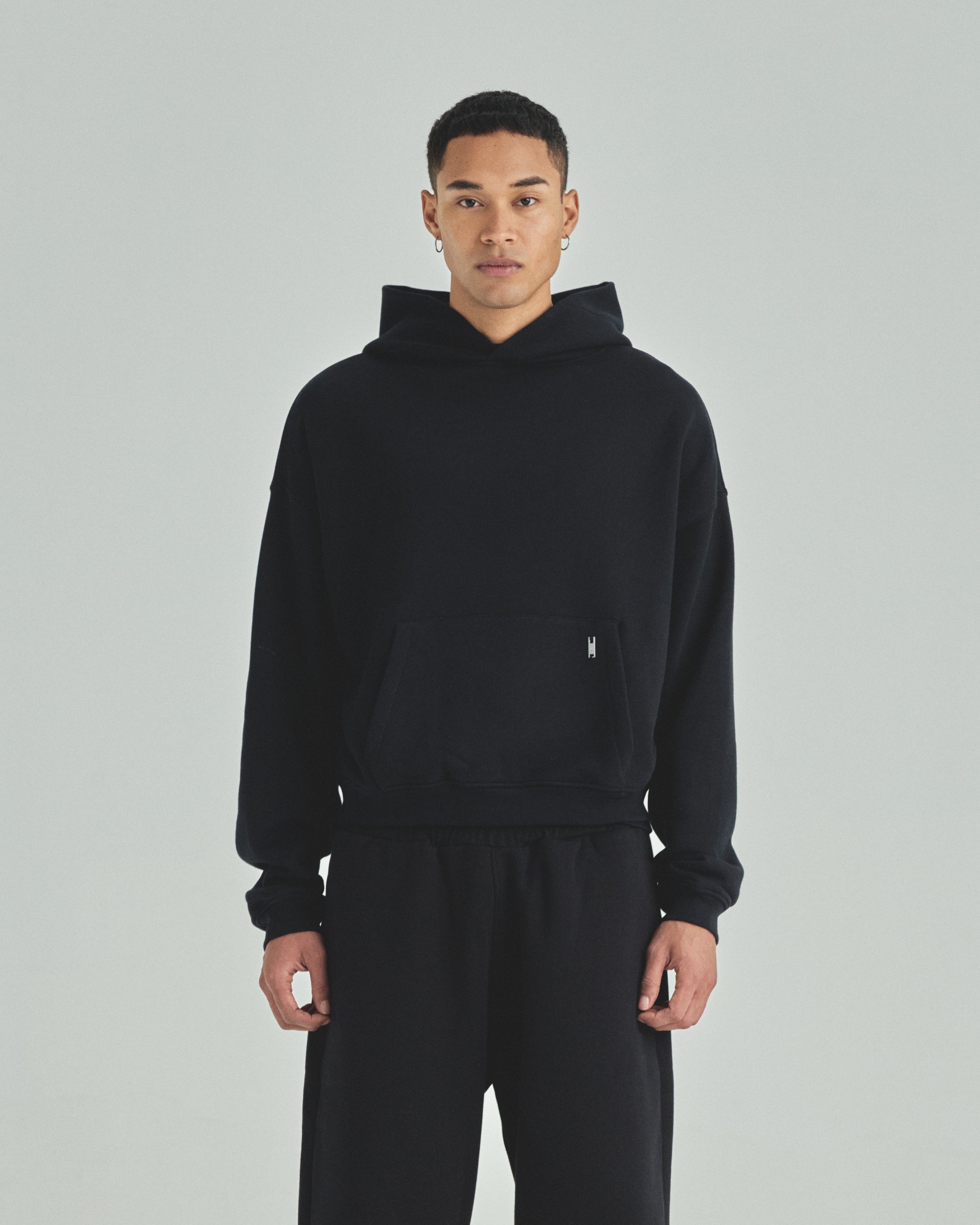 Blanks Boxy Fit Hoodie Black