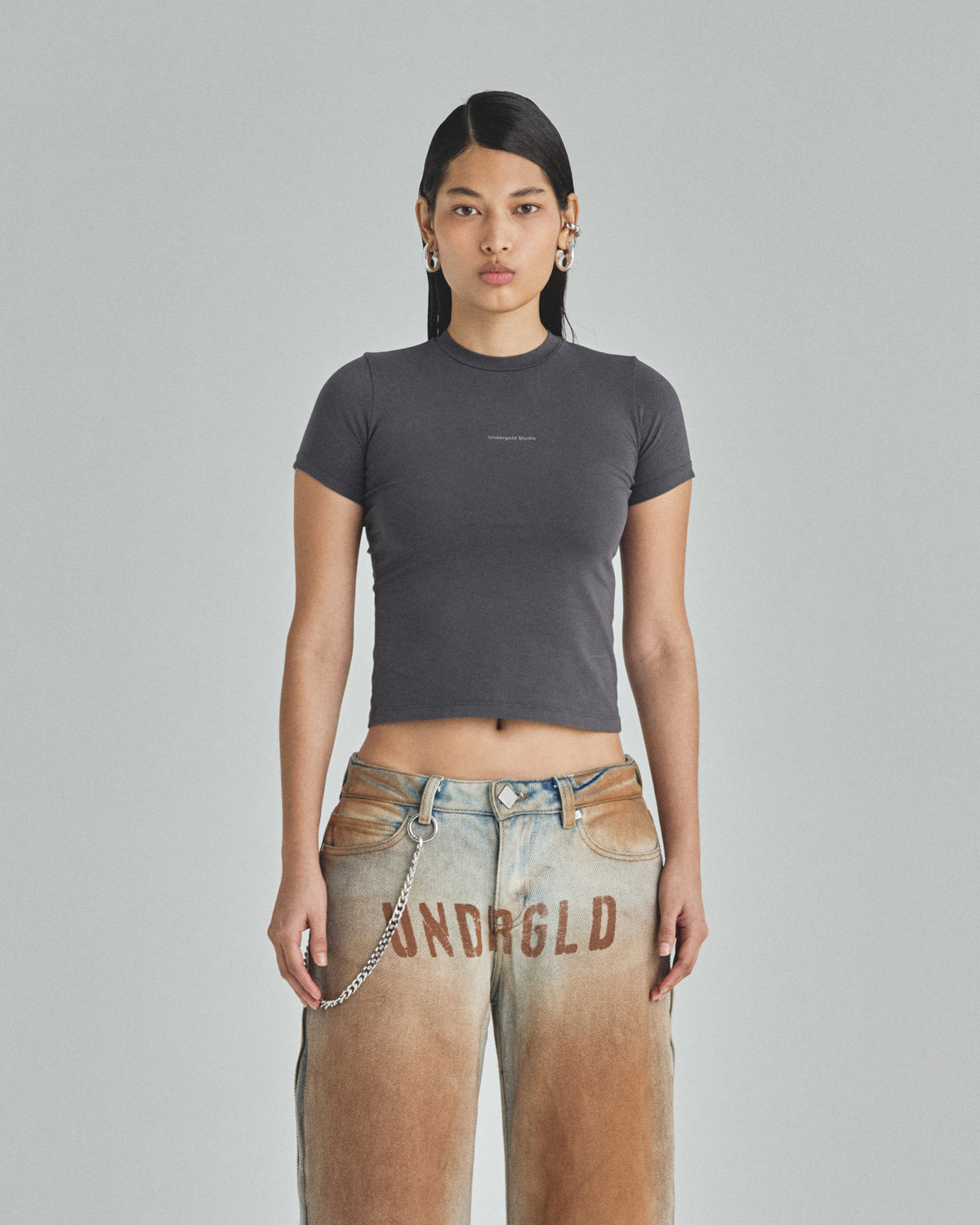 Basics Undergold Studio Long Baby Tee Vintage Gray