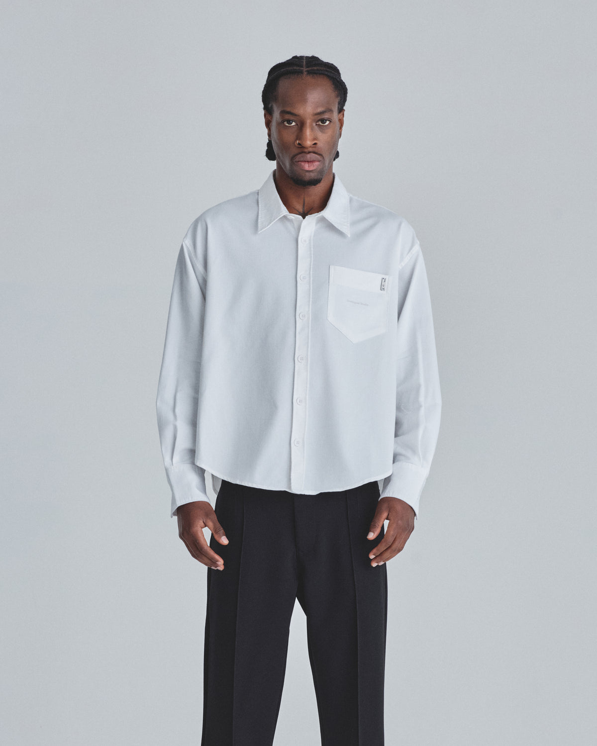 Undergold Studio Boxy Fit Long Sleeve Shirt White