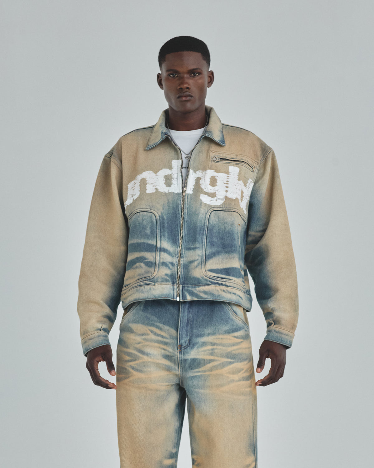 Revelation UNDRGLD Zip Up Jacket Sand Blue
