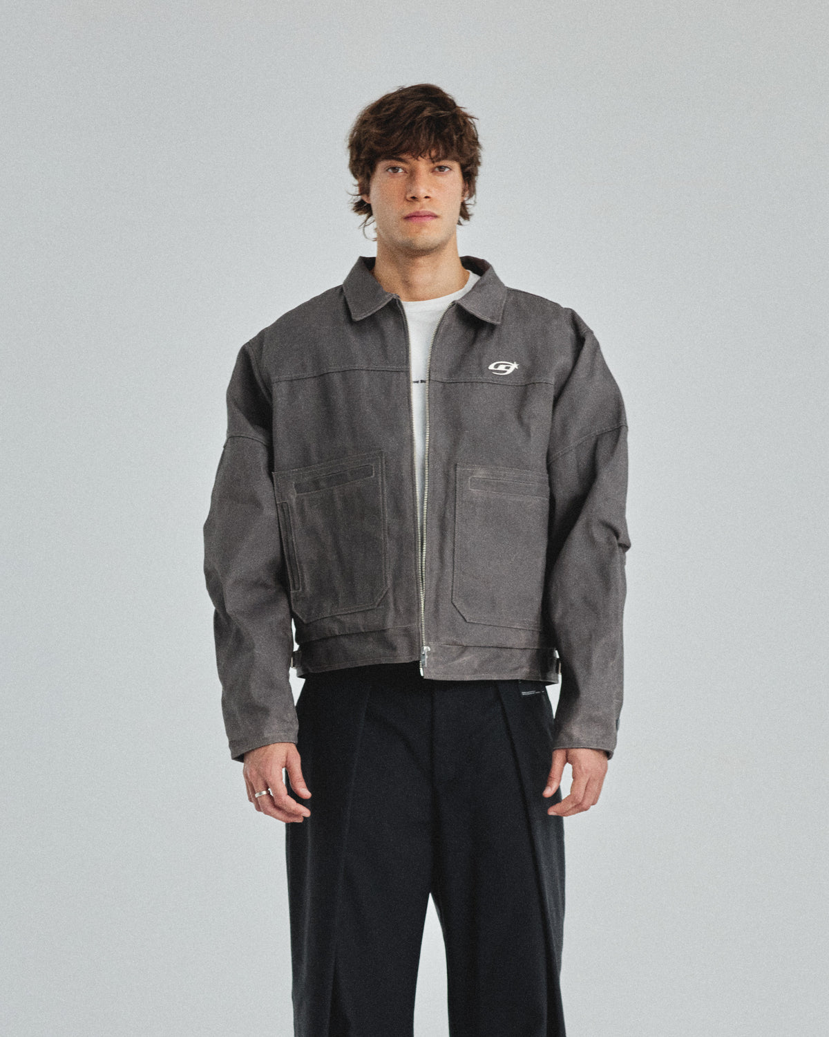 Basics Undergold Studio Canvas Jacket Waxed Gray