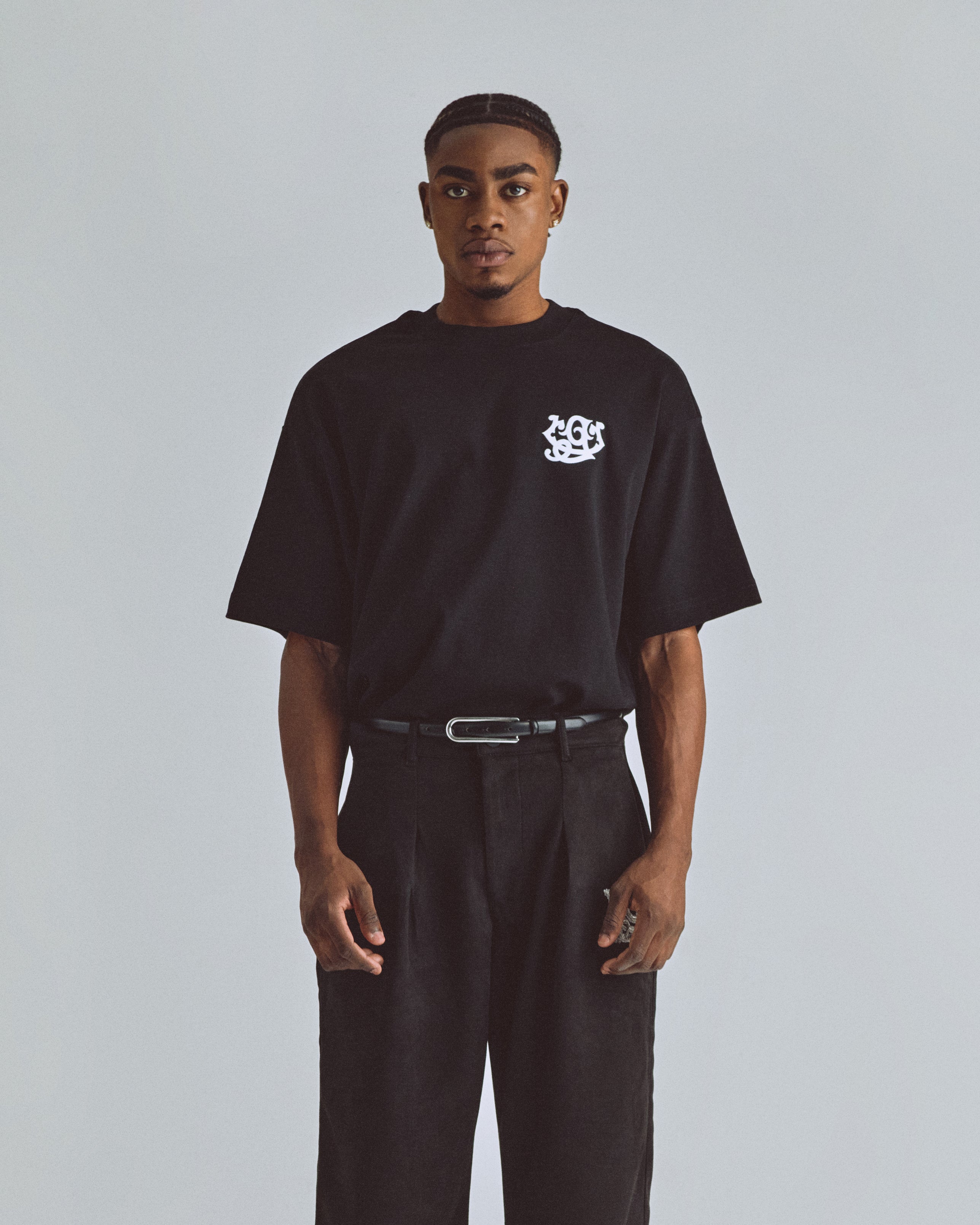 The Path Monogram Boxy Fit Tshirt Black