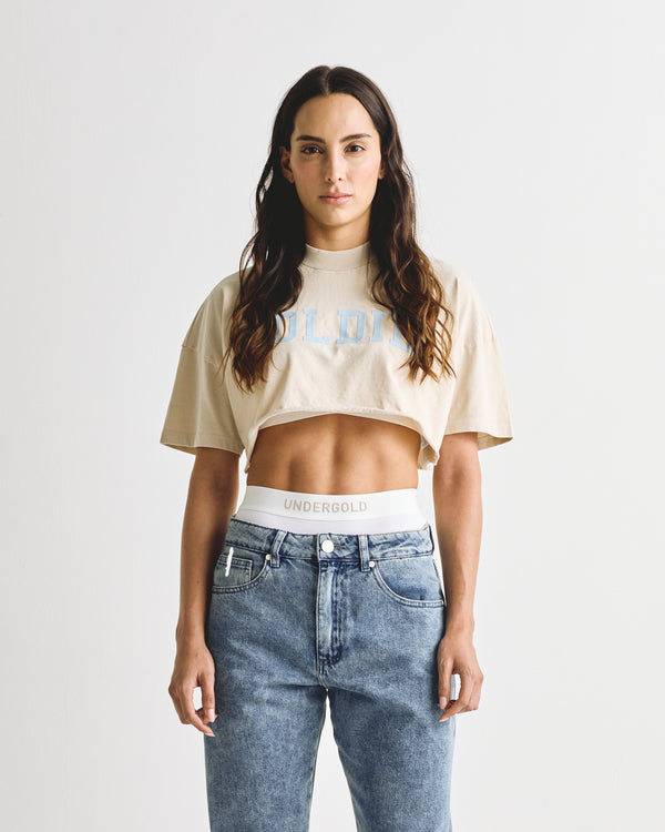 Dreamers Goldie Crop Top Cream