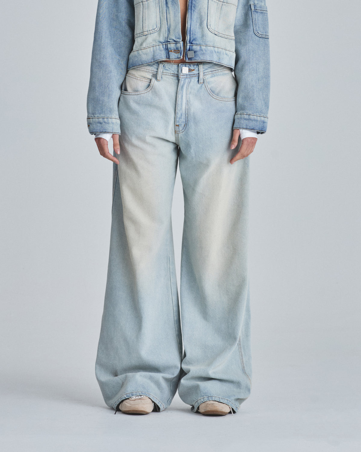 W Line Basic Wide Jeans Light Blue