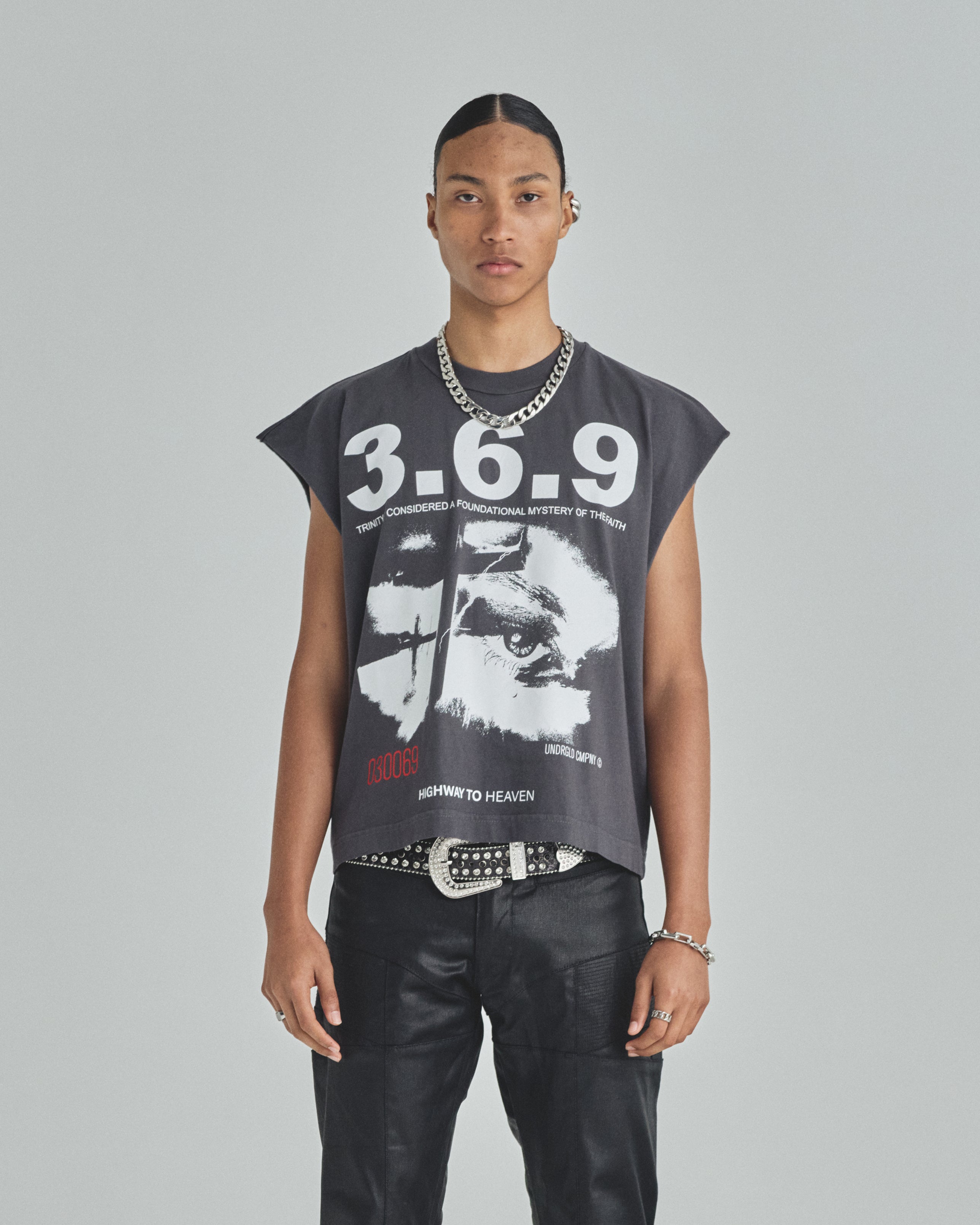 Spring Trinitas Sleeveless Tshirt Vintage Gray