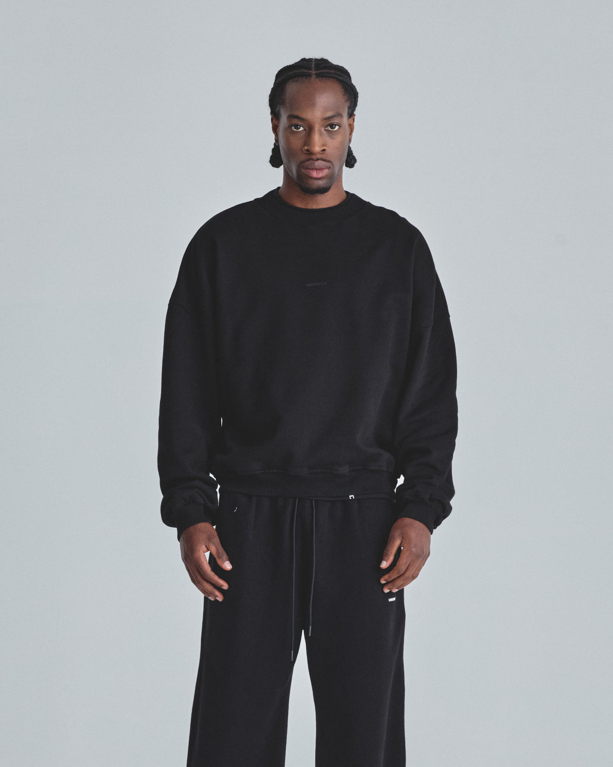 Line Basic Boxy Fit Crewneck Black