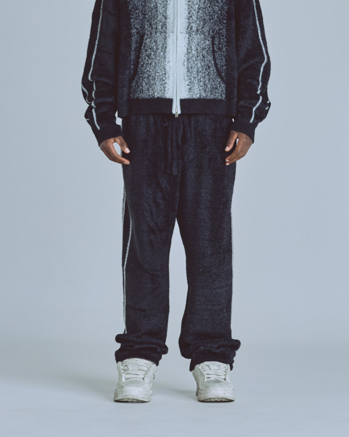 Basics Knit Pants Bone/Black
