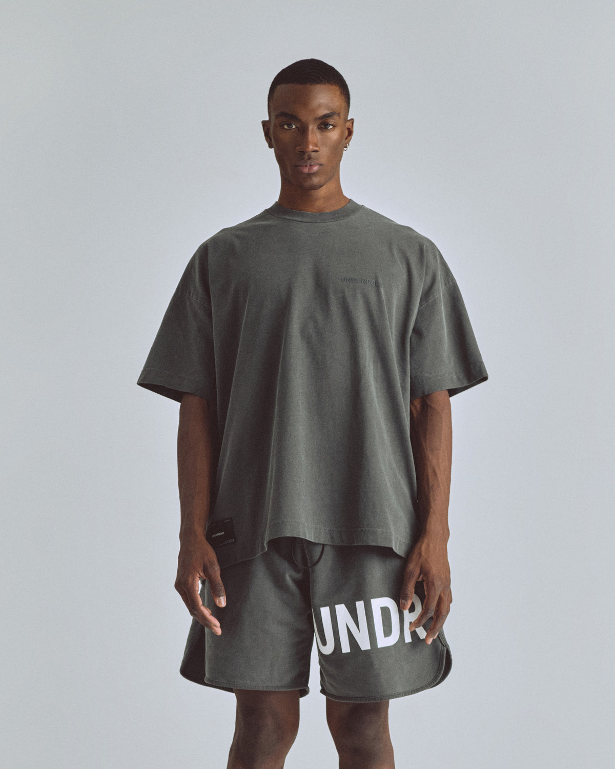 Line Logo Tshirt Vintage Gray