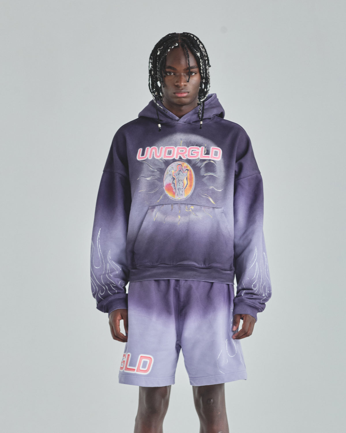 Act 1 Radiant Boxy Fit Hoodie Faded Purple