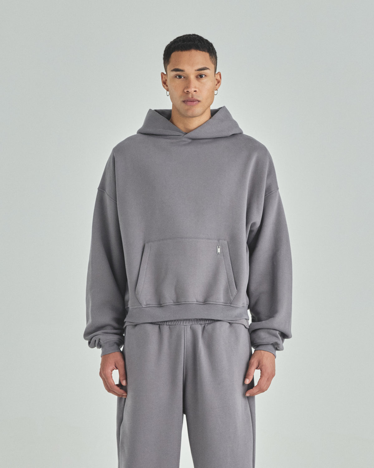 Blanks Boxy Fit Hoodie Gray