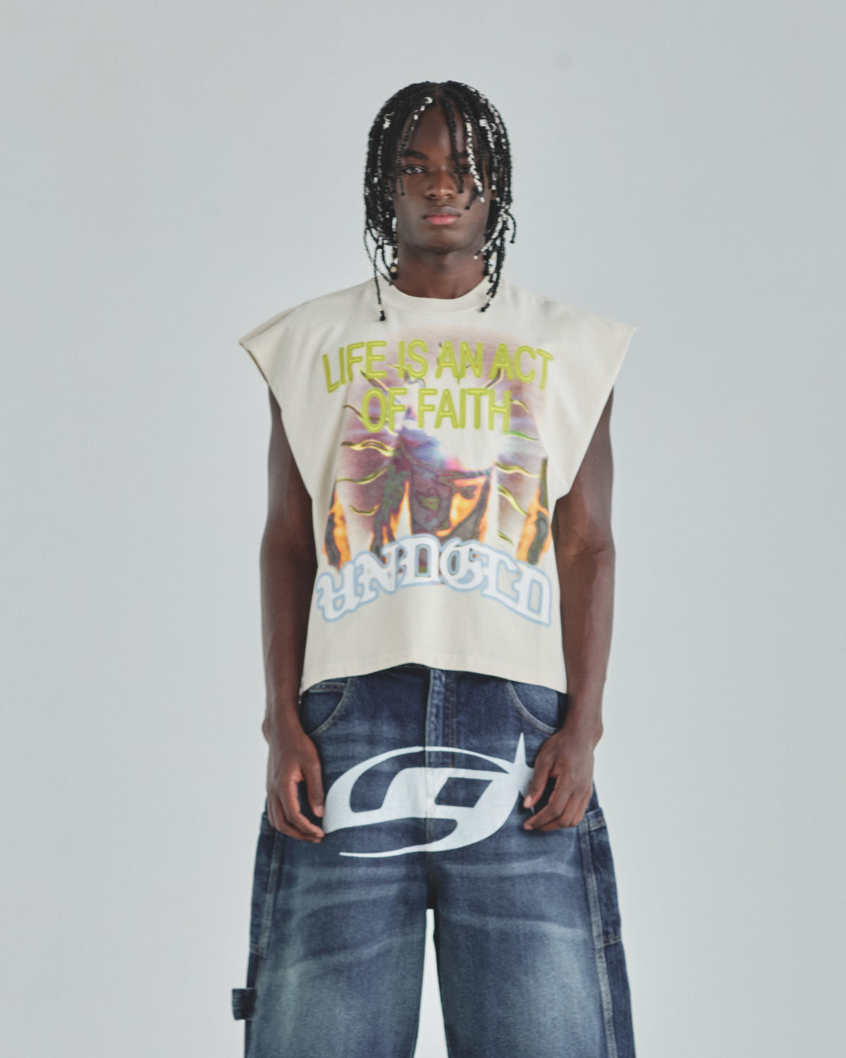 Act 1 Essence Sleeveless Tshirt Cream