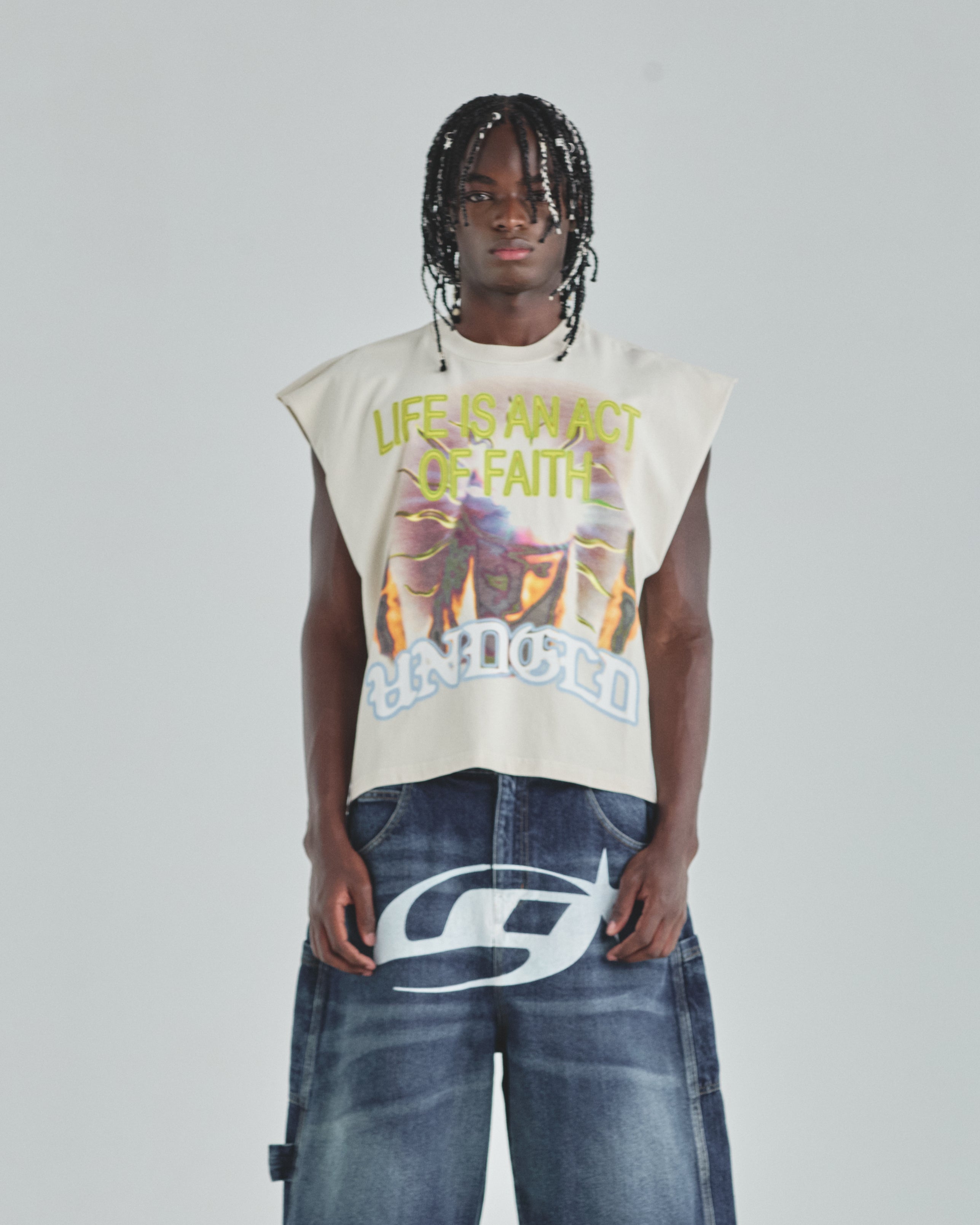 Act 1 Essence Sleeveless Tshirt Cream