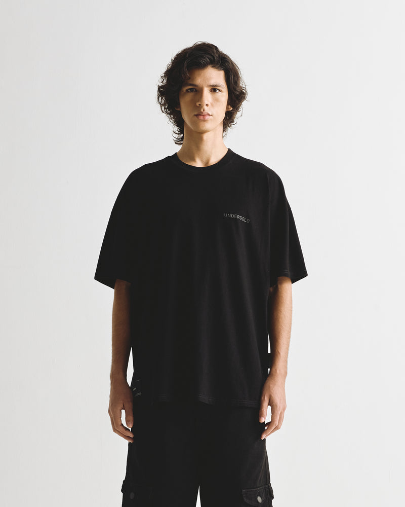 Line Logo Tshirt  Black