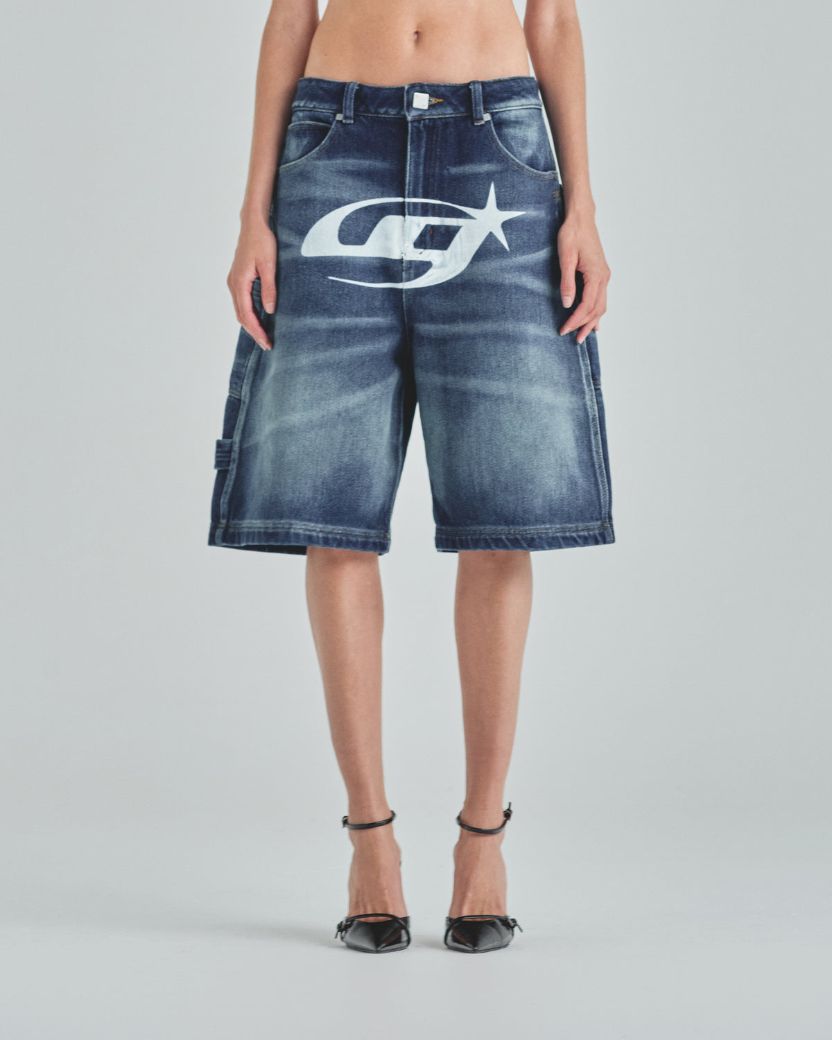 W Act 1 UG Star Denim Jorts Medium Blue