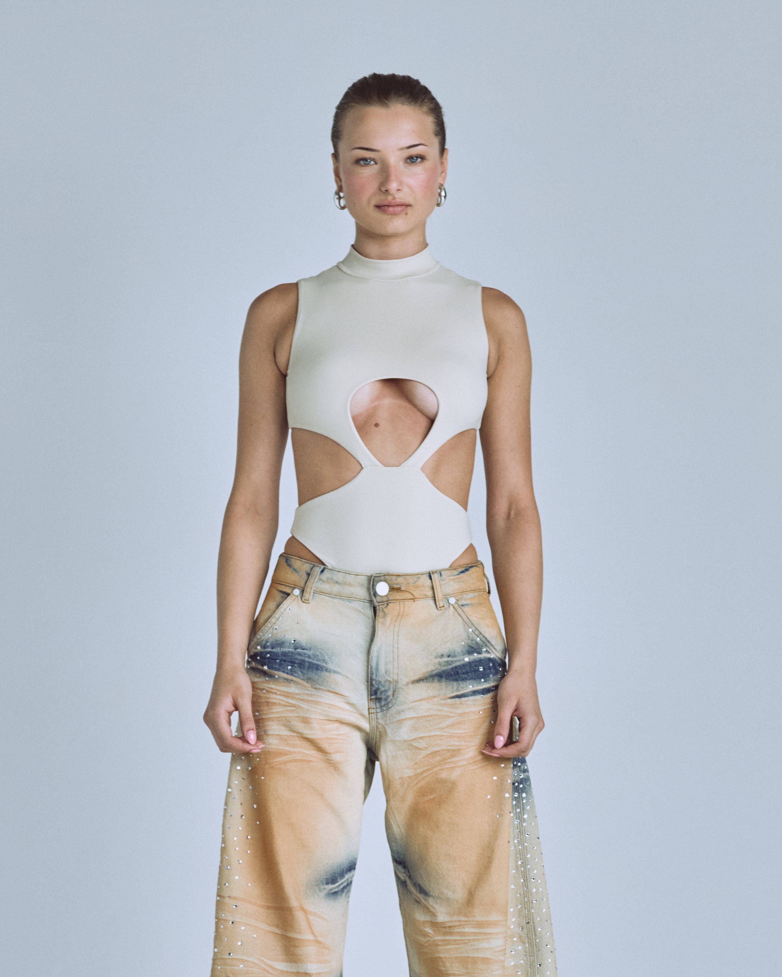 Basics Underboob Bodysuit Cream