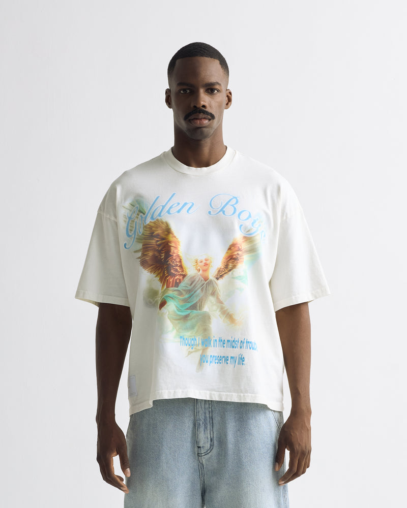 Symphony Golden Blur Boxy Tshirt White