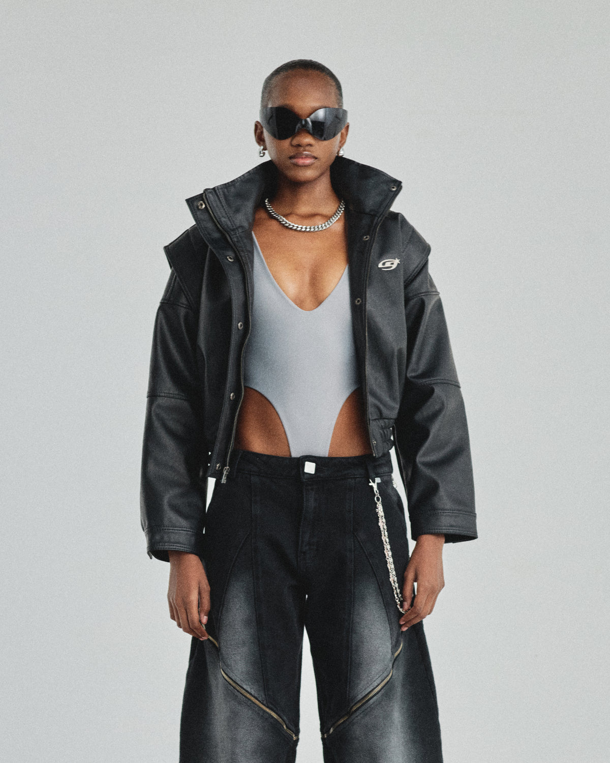 W Basics Panelled Bomber Jacket Black