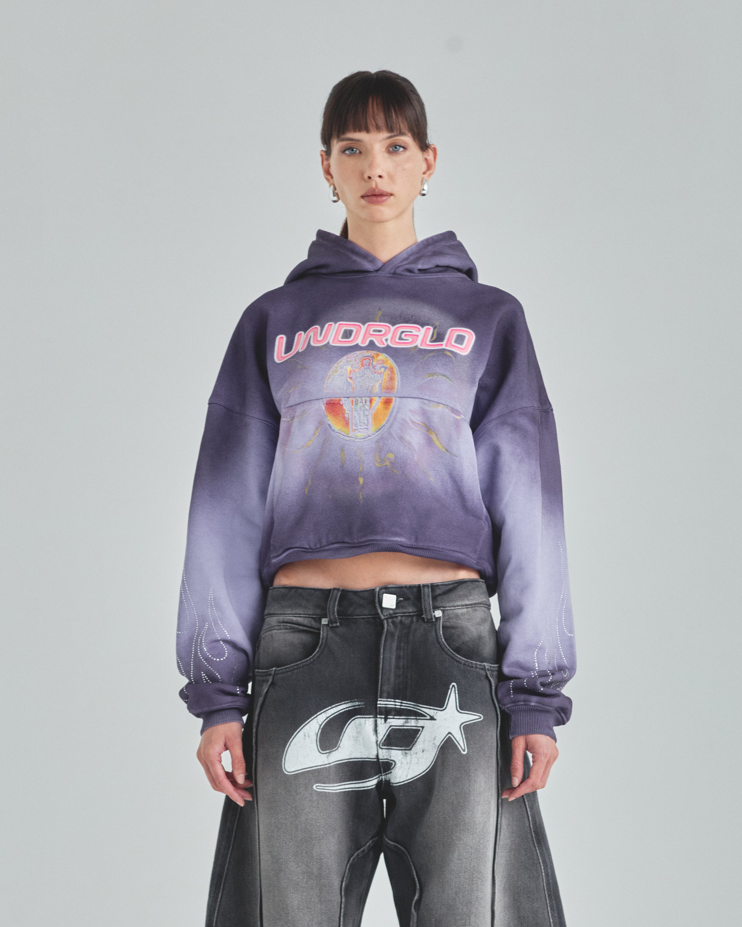 W Act 1 Radiant Boxy Fit Hoodie Faded Purple