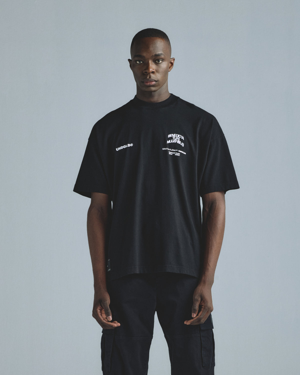 Gratia Plena Benedicta Tshirt Black