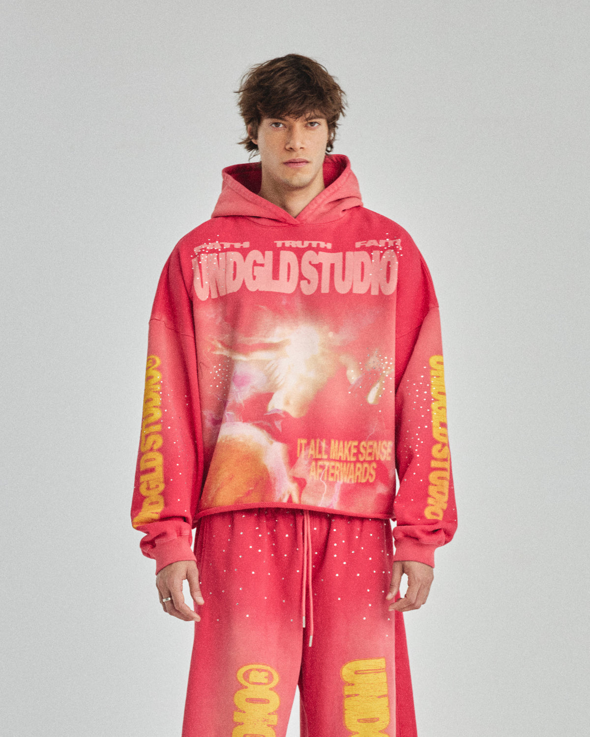Pilgrimage Witness Boxy Fit Hoodie Rose Fire