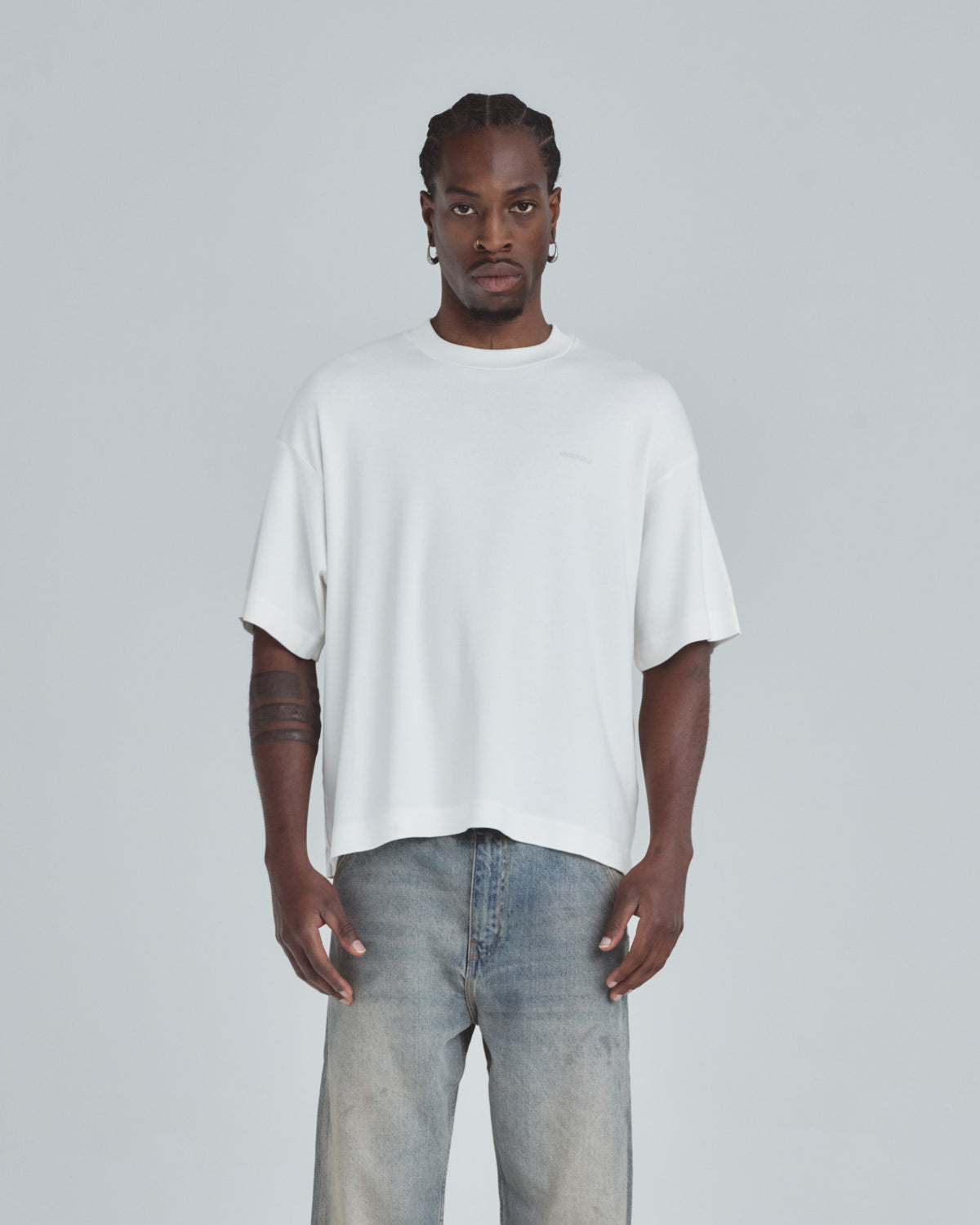 Line Basic Boxy Fit Tshirt White