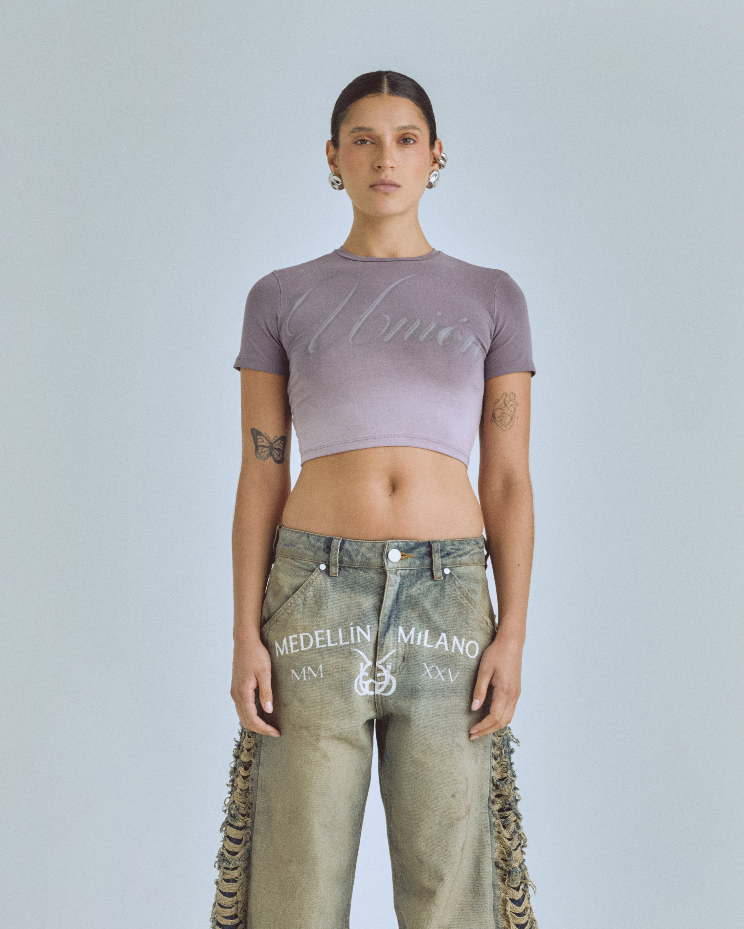 Santa Unión "Unión" Baby Tee Purple