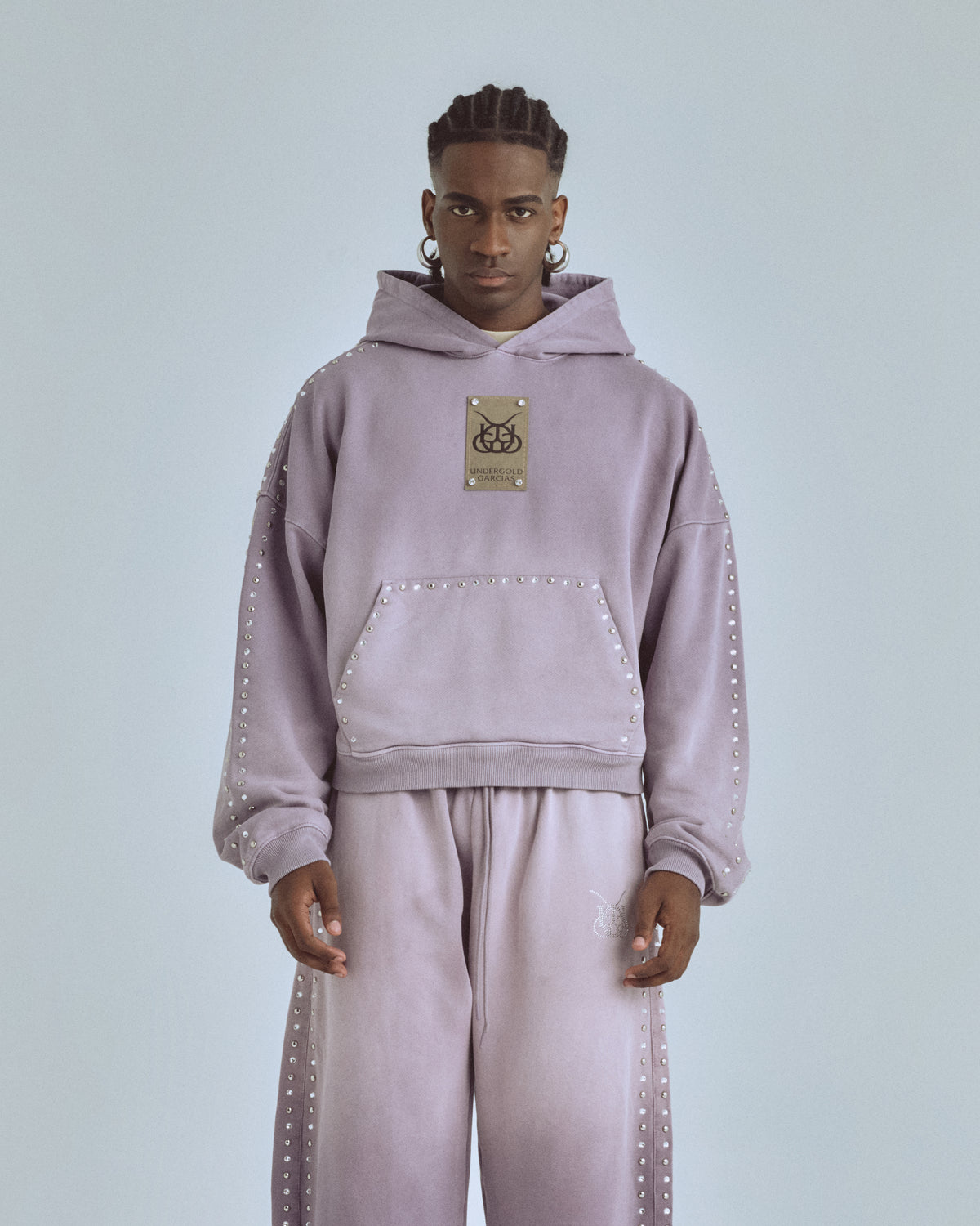 Santa Unión Basic  Boxy Hoodie Purple