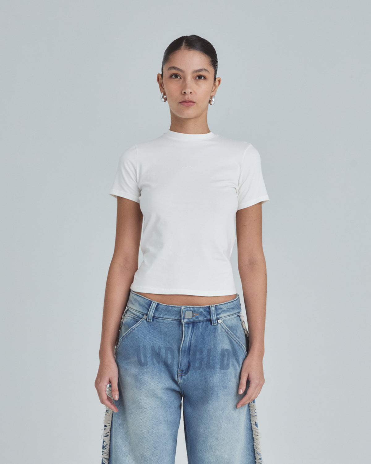 Line Undergold Studio Long Baby Tee White
