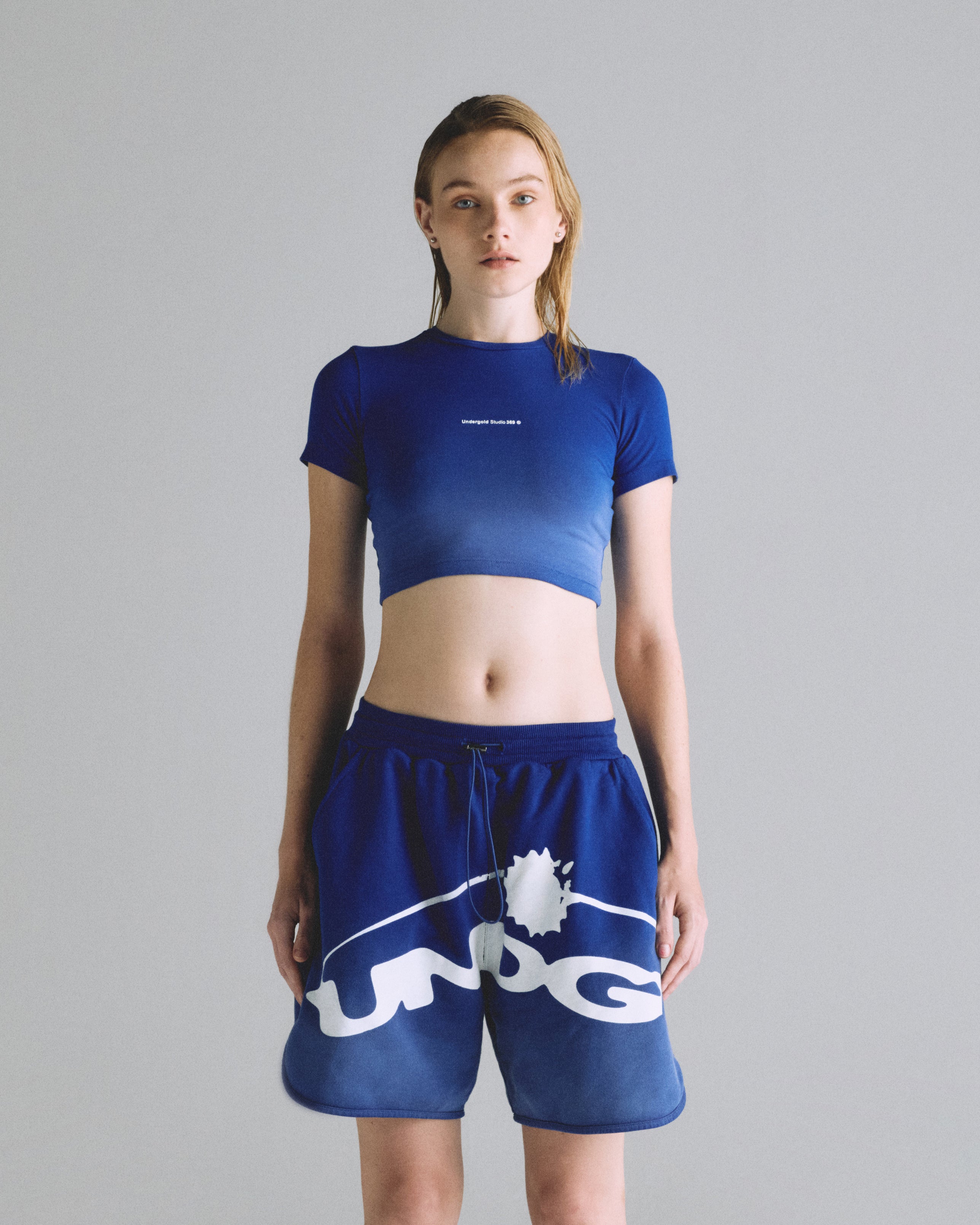 Helios Undergold Studio Baby Tee Electric Blue