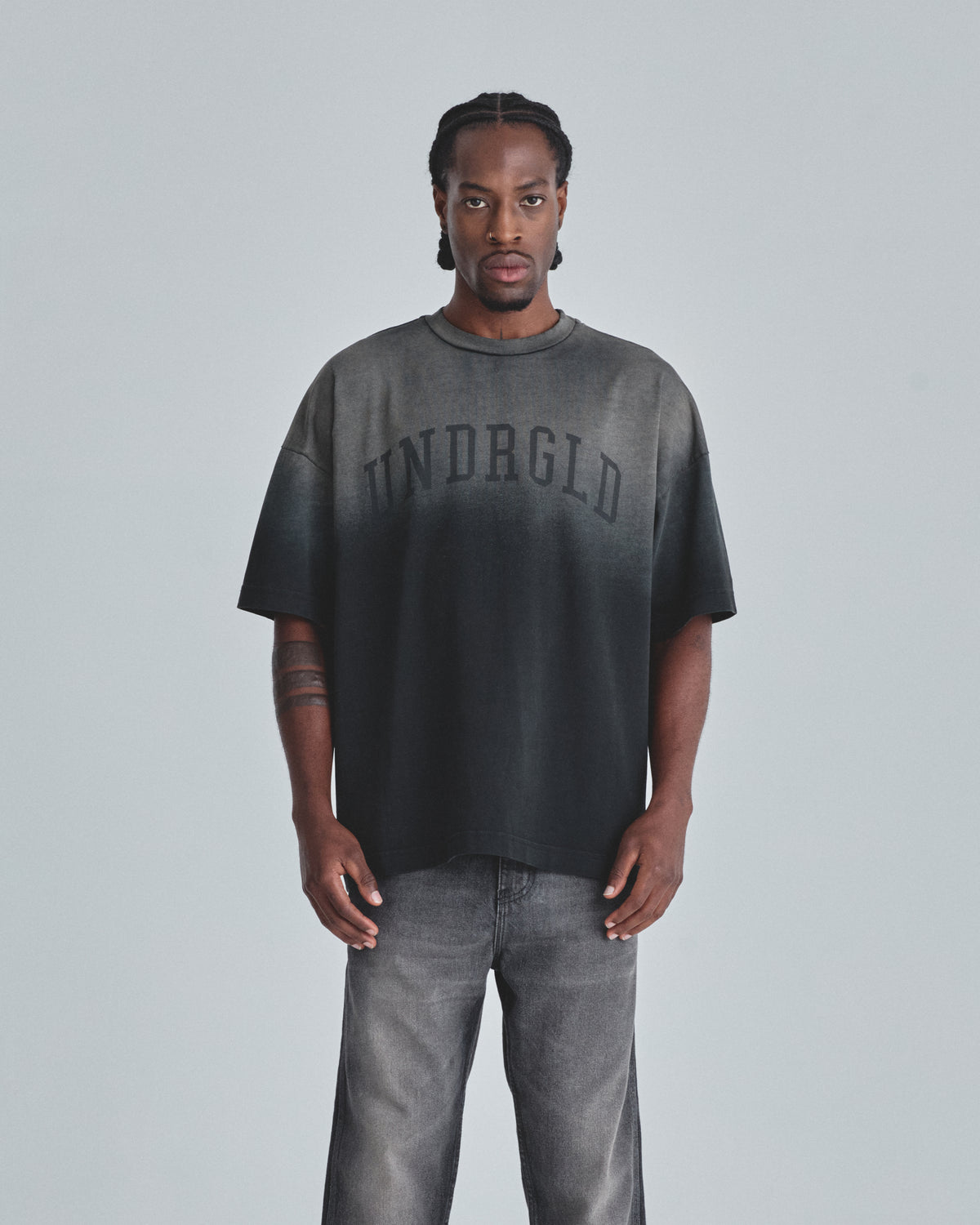 Line Varsity UNDRGLD Tshirt Faded Black