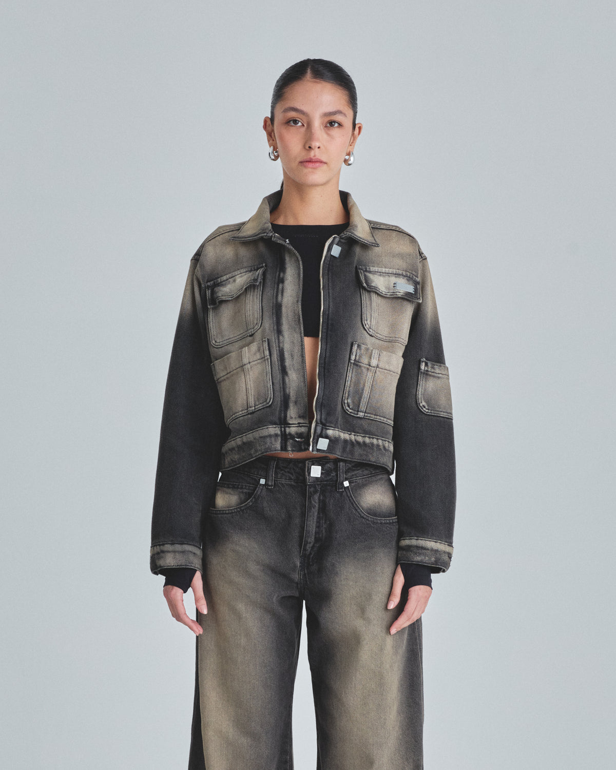 W Line Basic Multipocket Jacket Oxide Black