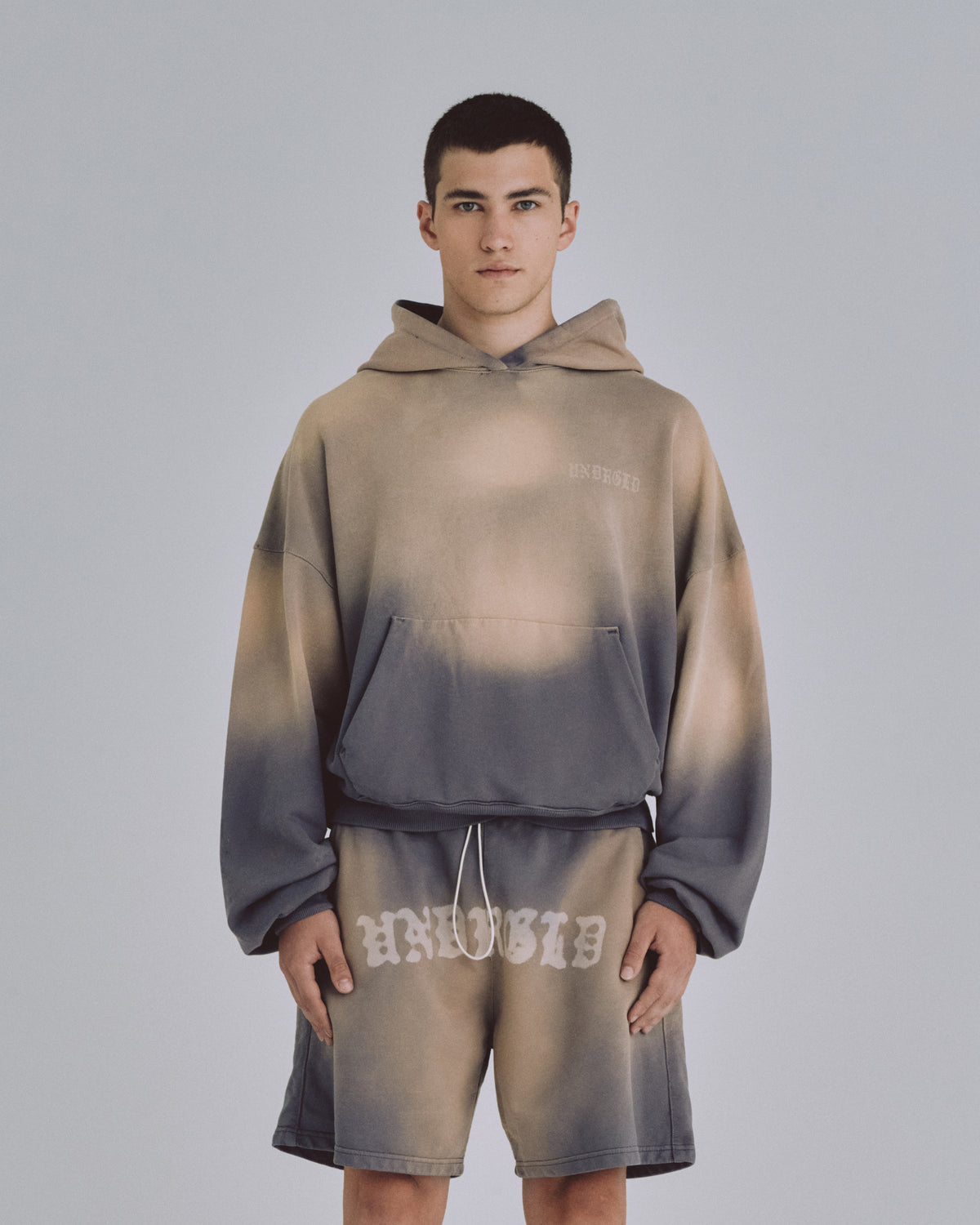94' Fragments Boxy Fit Hoodie Dirty Brown