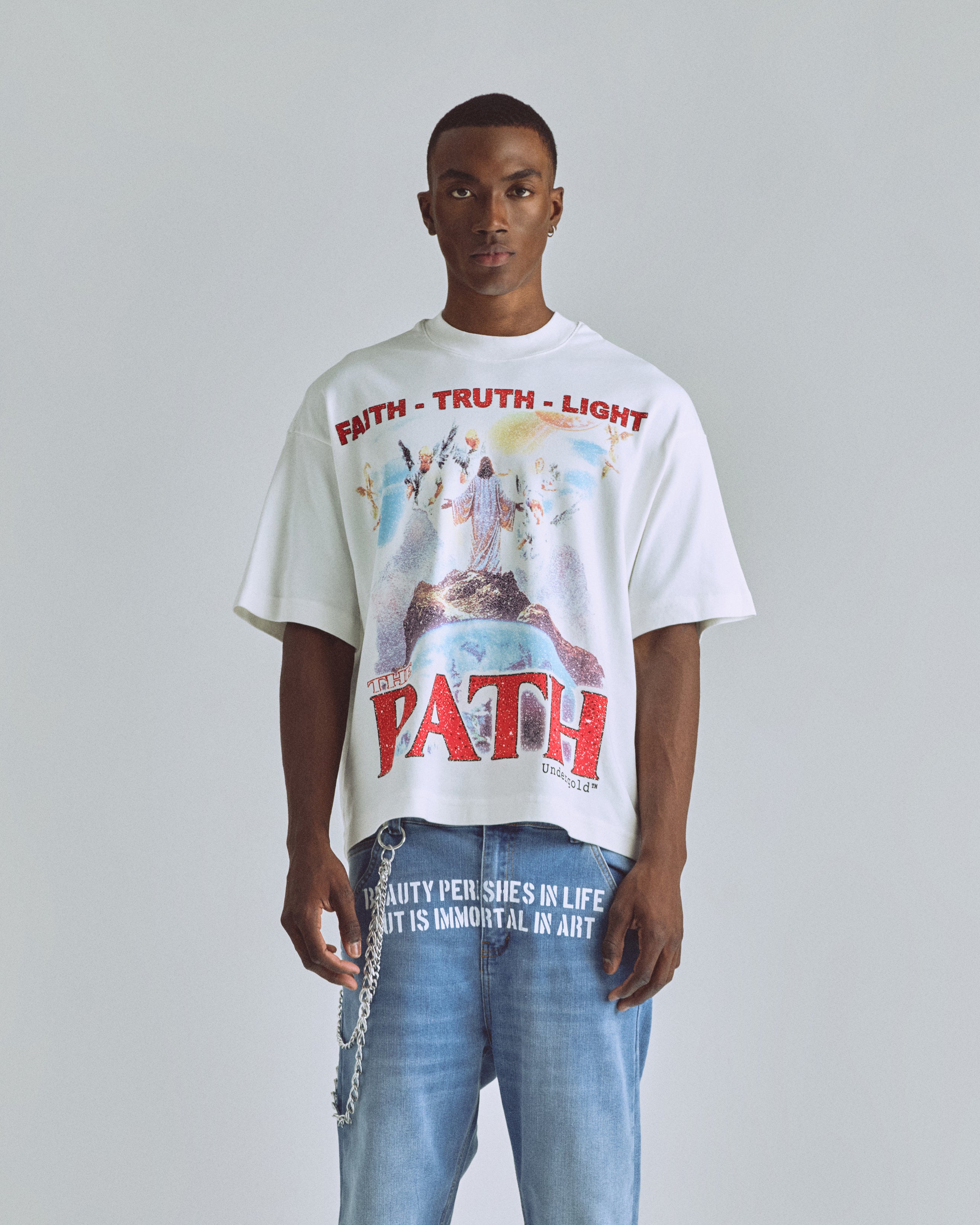 The Path Summit Boxy Fit T-shirt White