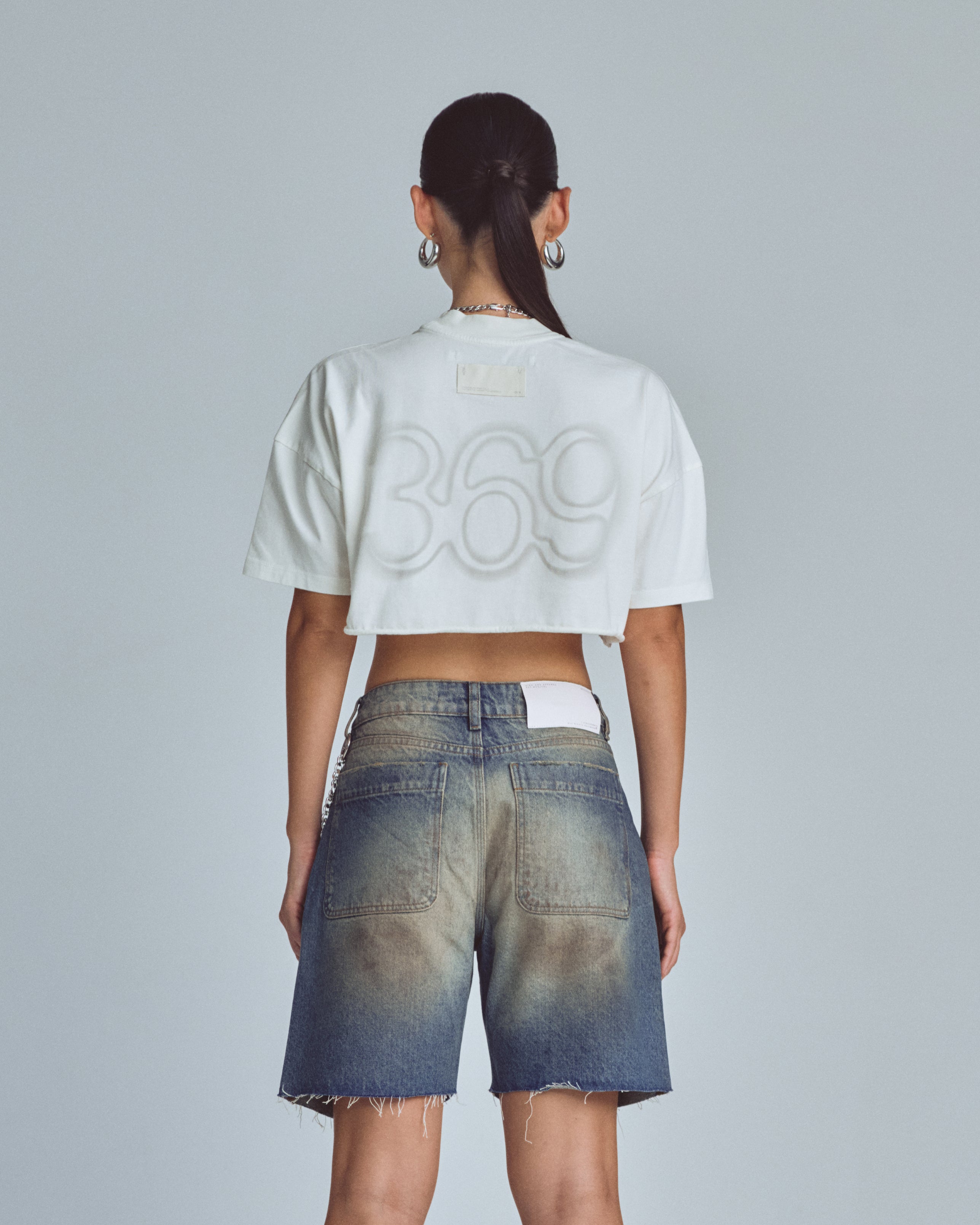 Stardust Code Crop Top White