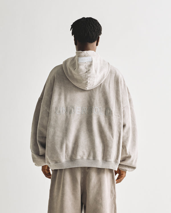 Line Logo Hoodie Washed Gray