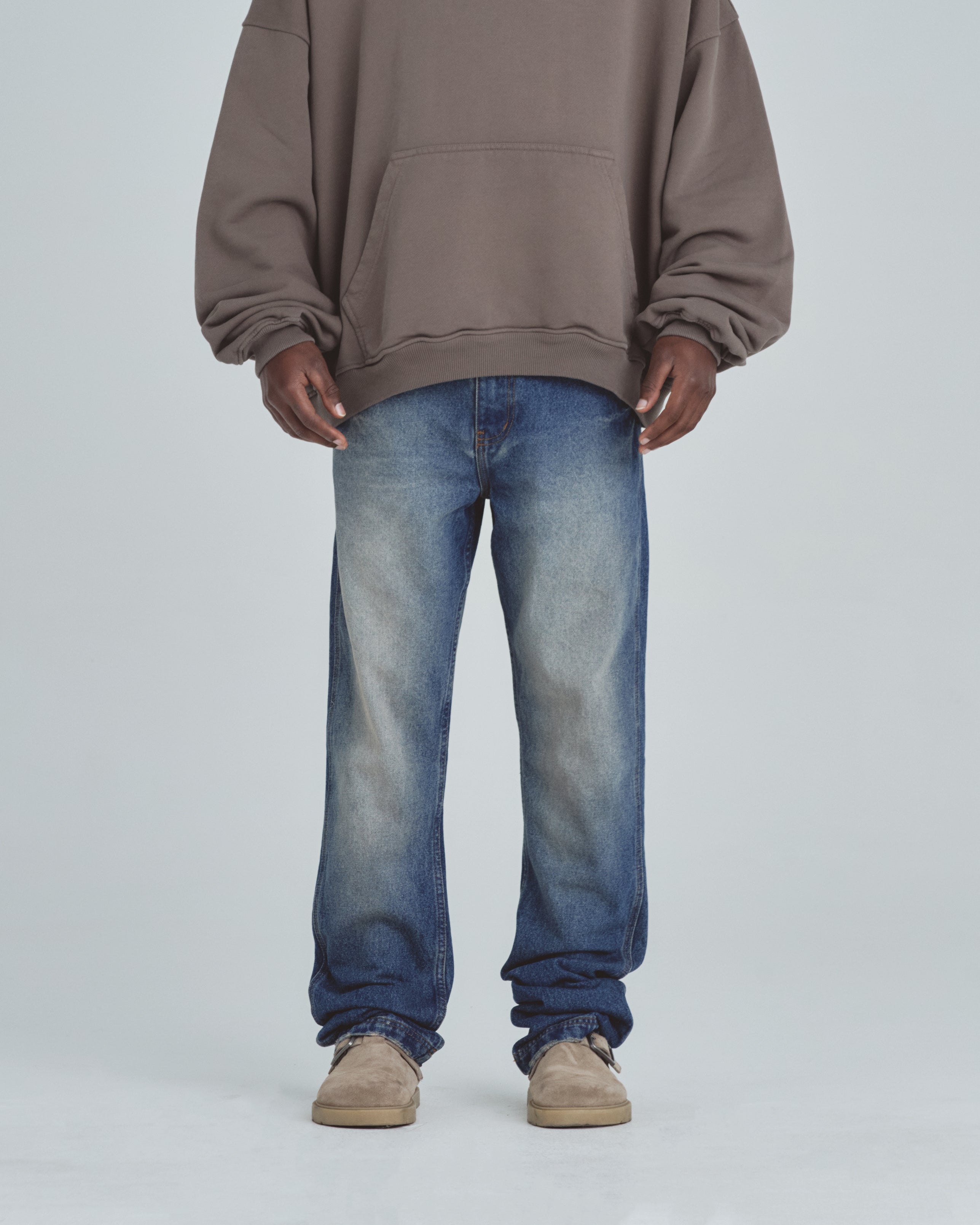 Line Basic Regular Fit Jeans Mid Blue