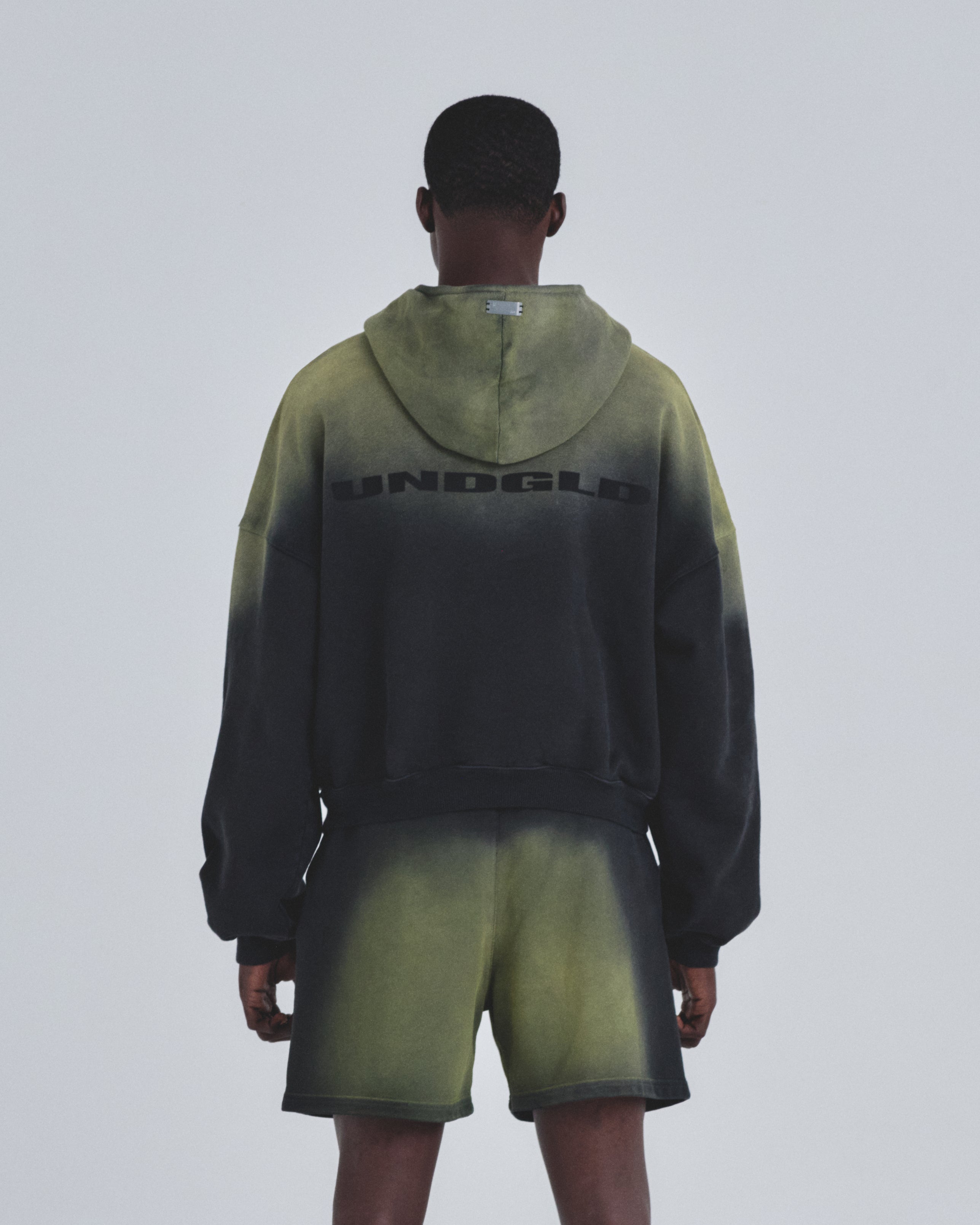 Holy State UNDGLD Half Zip Up Boxy Fit Hoodie Black / Yellow
