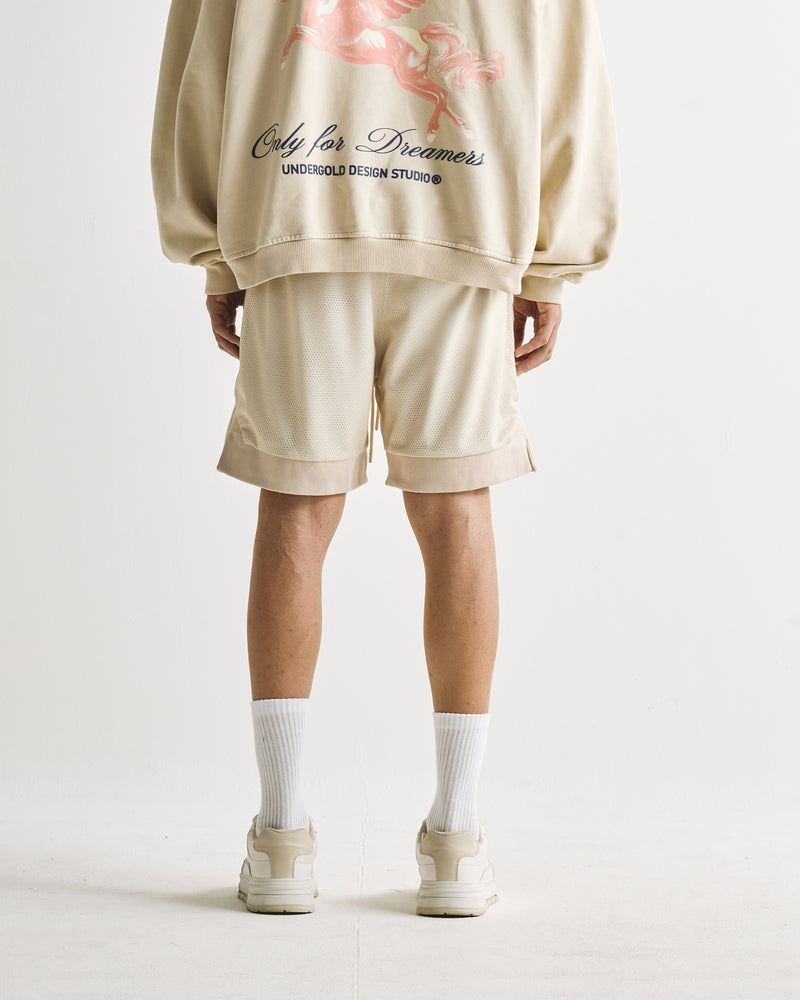 Dreamers Goldie Basketball Shorts Cream