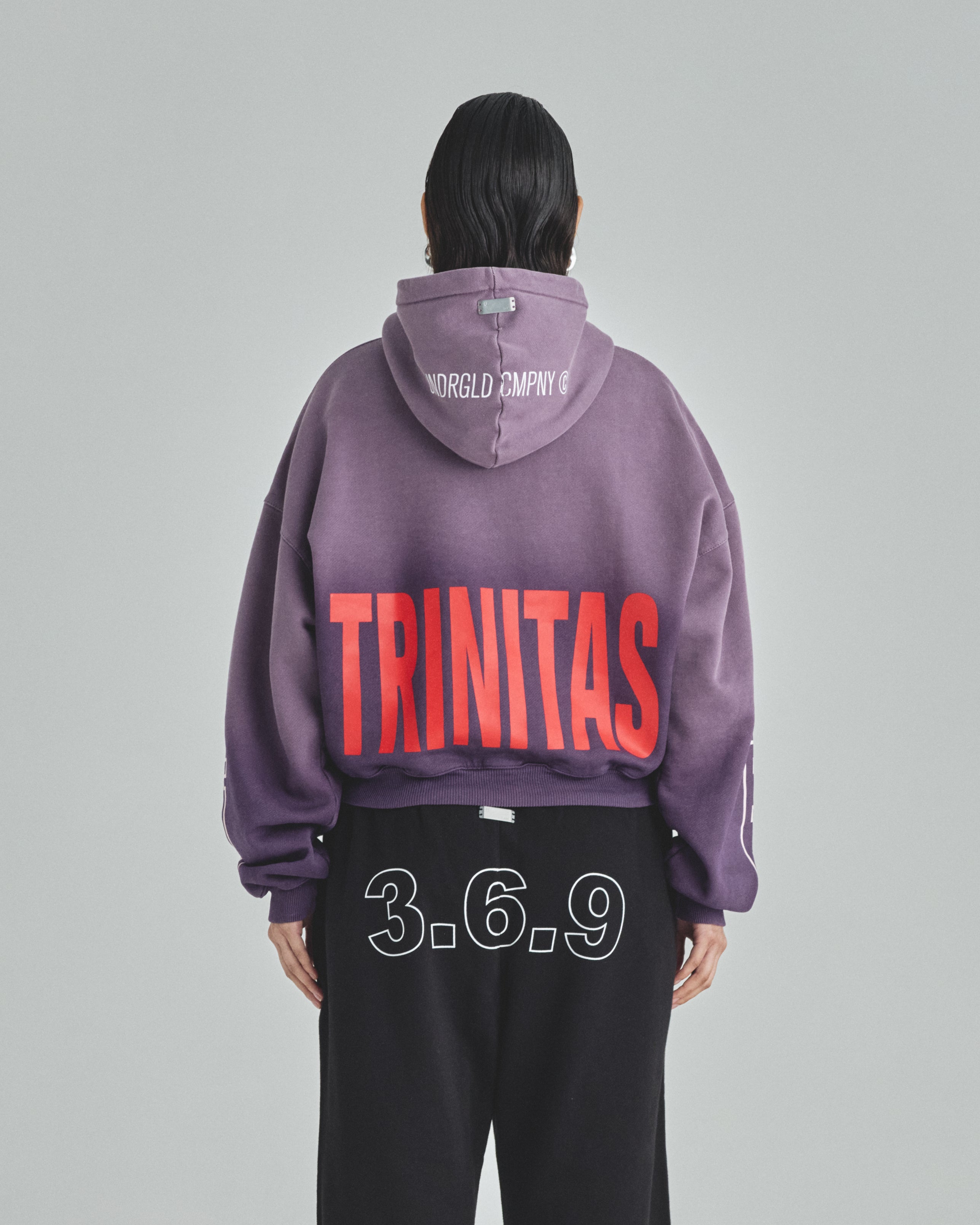 W Spring Trinitas Boxy Fit Hoodie Sandblast Grape