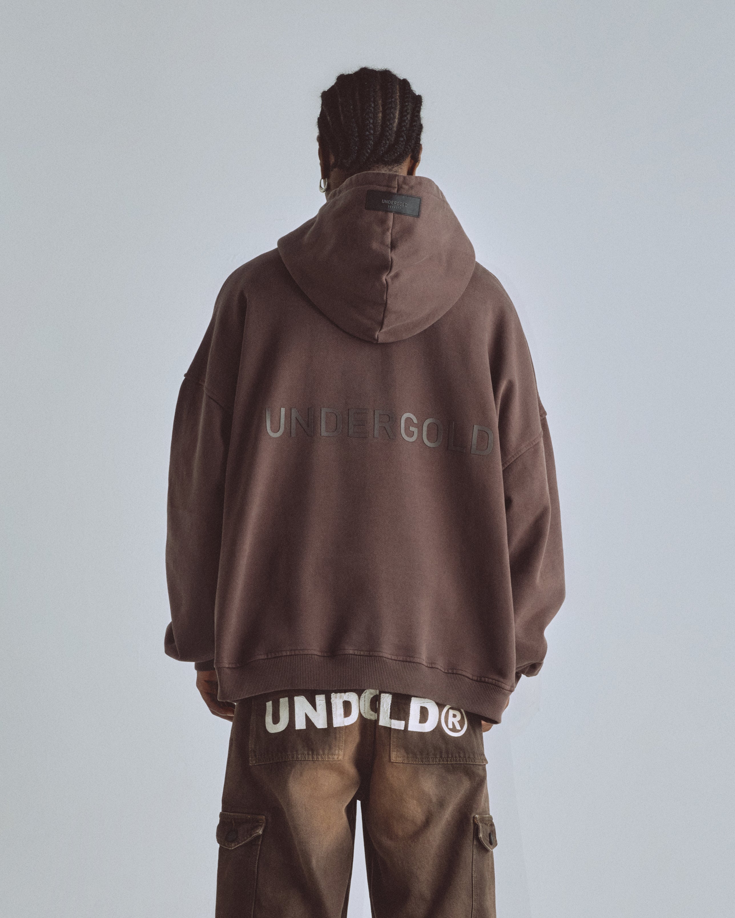 Basics Logo Hoodie Brown